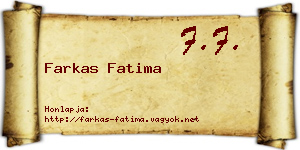 Farkas Fatima névjegykártya